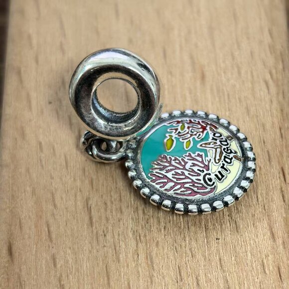 Pandora Curacao Caribbean Exclusive Charm Pendant, S925 Silver Bracelets - Picture 3 of 4